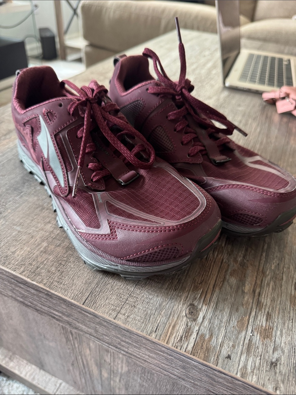 Altra Women's Maroon Lace-Up Athletic Sneakers